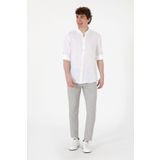 U.S. Polo Assn. Erkek Slim Fit Açık Gri Kanvas Pantolon 50300400-VR001