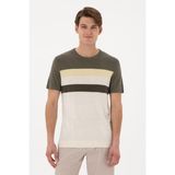 U.S. Polo Assn. Erkek Slim Fit Bisiklet Yaka Haki Tişört 50306459-VR027 - XL
