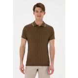 U.S. Polo Assn. Erkek Slim Fit Bisiklet Yaka Haki Tişört 50306481-vr027