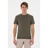 U.S. Polo Assn. Erkek Slim Fit Bisiklet Yaka Koyu Haki Tişört 50306456-vr111
