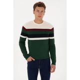 U.S. Polo Assn. Erkek Slim Fit Bisiklet Yaka Koyu Yeşil Kazak 50308234-VR079