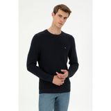 U.S. Polo Assn. Erkek Slim Fit Bisiklet Yaka Lacivert Basic Kazak 50298282-VR033 - 3XL