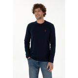 U.S. Polo Assn. Erkek Slim Fit Bisiklet Yaka Lacivert Basic Sweatshirt 50307762-VR033