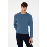 U.S. Polo Assn. Erkek Slim Fit Bisiklet Yaka Saks Kazak 50297050-VR032