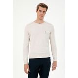U.S. Polo Assn. Erkek Slim Fit Bisiklet Yaka Taş Melanj Basic Kazak 50288888-VR225