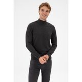 U.S. Polo Assn. Erkek Slim Fit Boğazlı Antrasit Melanj Basic Kazak 50313712-VR081