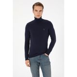 U.S. Polo Assn. Erkek Slim Fit Boğazlı Lacivert Basic Kazak 50313640-VR033