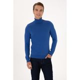 U.S. Polo Assn. Erkek Slim Fit Boğazlı Yaka Saks Basic Kazak 50288884-vr045