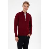 U.S. Polo Assn. Erkek Slim Fit Bordo Triko Hırka 50313684-VR014 - XL
