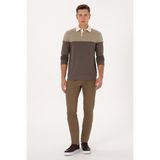 U.S. Polo Assn. Erkek Slim Fit Haki Kanvas Pantolon 50316835-VR027 - 32 - 33