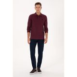 U.S. Polo Assn. Erkek Slim Fit Lacivert Kanvas Pantolon 50316835-VR033