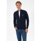 U.S. Polo Assn. Erkek Slim Fit Lacivert Triko Hırka 50313684-VR033 - 3XL