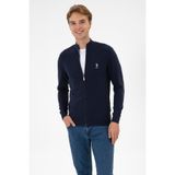 U.S. Polo Assn. Erkek Slim Fit Lacivert Triko Hırka 50313684-VR033