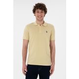 U.S. Polo Assn. Erkek Slim Fit Polo Yaka Açık Haki Basic Tişört 50297984-vr183