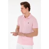 U.S. Polo Assn. Erkek Slim Fit Polo Yaka Açık Pembe Basic Tişört 50297984-VR078 - XL