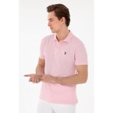 U.S. Polo Assn. Erkek Slim Fit Polo Yaka Açık Pembe Basic Tişört 50297984-VR078