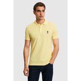 U.S. Polo Assn. Erkek Slim Fit Polo Yaka Açık Sarı Basic Tişört 50322304-VR004