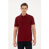 U.S. Polo Assn. Erkek Slim Fit Polo Yaka Bordo Basic Tişört 50279573-vr177