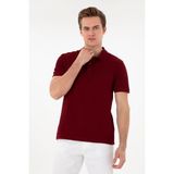 U.S. Polo Assn. Erkek Slim Fit Polo Yaka Bordo Basic Tişört 50297984-VR177 - Plum - XL
