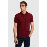 U.S. Polo Assn. Erkek Slim Fit Polo Yaka Bordo Basic Tişört 50322347-VR177