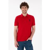 U.S. Polo Assn. Erkek Slim Fit Polo Yaka Kırmızı Basic Tişört 50305929-vr030