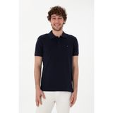 U.S. Polo Assn. Erkek Slim Fit Polo Yaka Lacivert Basic Tişört 50297983-VR033 - XL