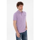 U.S. Polo Assn. Erkek Slim Fit Polo Yaka Lila Basic Tişört 50297984-vr034