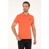U.S. Polo Assn. Erkek Slim Fit Polo Yaka Nar Çiçeği Basic Tişört 50279613-vr039