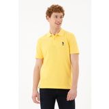 U.S. Polo Assn. Erkek Slim Fit Polo Yaka Sarı Basic Tişört 50289344-vr044