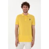 U.S. Polo Assn. Erkek Slim Fit Polo Yaka Sarı Basic Tişört 50298041-VR044 - 2XL