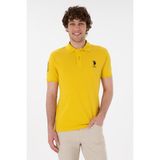 U.S. Polo Assn. Erkek Slim Fit Polo Yaka Sarı Basic Tişört 50305929-VR094 - Koyu Sarı