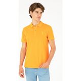 U.S. Polo Assn. Erkek Slim Fit Polo Yaka Turuncu Basic Tişört 50279591-VR051 - Turuncu1