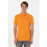 U.S. Polo Assn. Erkek Slim Fit Polo Yaka Turuncu Basic Tişört 50297984-VR051