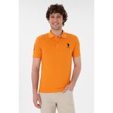 U.S. Polo Assn. Erkek Slim Fit Polo Yaka Turuncu Basic Tişört 50305929-VR051 - Turuncu1