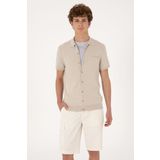U.S. Polo Assn. Erkek Slim Fit Taş Düğmeli Triko Tişört 50299360-vr049