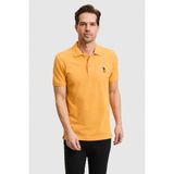 U.S. Polo Assn. Erkek Slim Fit Turuncu Polo Yaka Basic Tişört 50322304-VR244 - Mango - 2XL