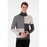 U.S. Polo Assn. Erkek Slim Fit Yarım Balıkçı Yaka Koyu Yeşil Kazak 50297057-VR049