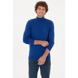 U.S. Polo Assn. Erkek Slim Fit Yarım Balıkçı Yaka Saks Kazak 50288887-VR045 - 2XL