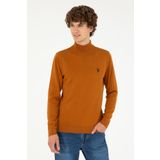 U.S. Polo Assn. Erkek Slim Fit Yarım Boğazlı Coconut Basic Kazak 50293499-vr153