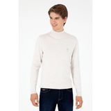 U.S. Polo Assn. Erkek Slim Fit Yarım Boğazlı Taş Melanj Basic Kazak 50288887-VR225