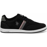 U.S. Polo Assn. Erkek Spor Ayakkabı Kares B-4 Düz Taban Siyah 100910454-4SIYAH - (ClearEyelets)Black-RadiantOrchid