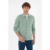 U.S. Polo Assn. Erkek Su Yeşili Basic Triko Hırka 50298272-VR048 - M