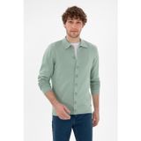 U.S. Polo Assn. Erkek Su Yeşili Basic Triko Hırka 50298272-VR048