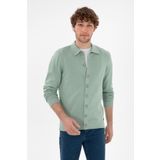U.S. Polo Assn. Erkek Su Yeşili Basic Triko Hırka 50298272-VR048
