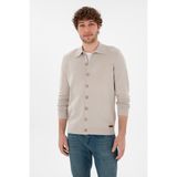 U.S. Polo Assn. Erkek Taş Basic Triko Hırka 50298272-VR049 - XL