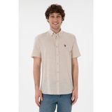 U.s. Polo Assn. Erkek Taş Gömlek Kısa Kollu 50306324-VR049 - XS