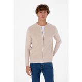 U.S. Polo Assn. Erkek Taş Melanj Basic Triko Hırka 50313721-VR225