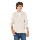 U.S. Polo Assn. Erkek Taş Melanj Hırka (triko) 50293528-VR225, Gri, TAS MELANJ