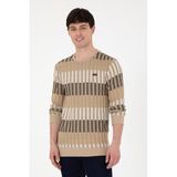 U.S. Polo Assn. Erkek Taş Sweatshirt 50290623-VR049, Gri, L
