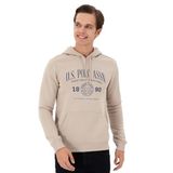 U.S. Polo Assn. Erkek Taş Sweatshirt 50293446-VR049, Gri, 2XL